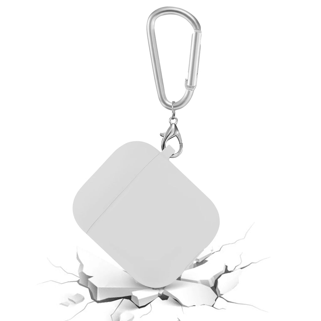 Silicone Shockproof Cases For Apple Air Pods 2 1 Case Protective Wireless Bluetooth Earphones Earphone Accessories With Keyring